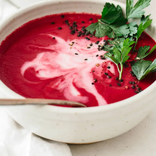 Ginger Beet Bone Broth Busy Day Soup