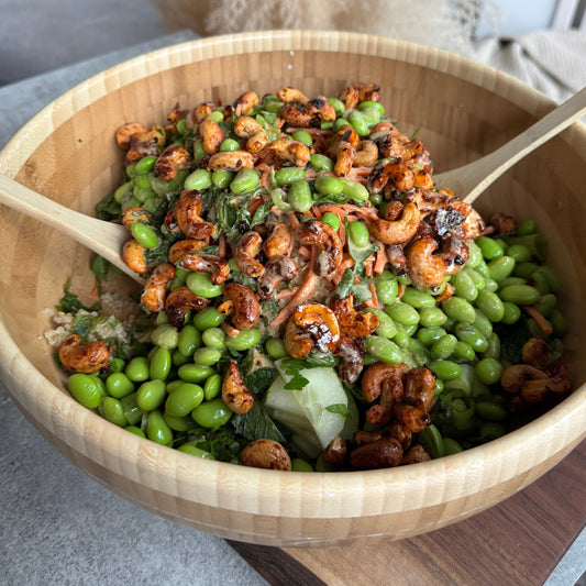Cashew crunch edamame salad