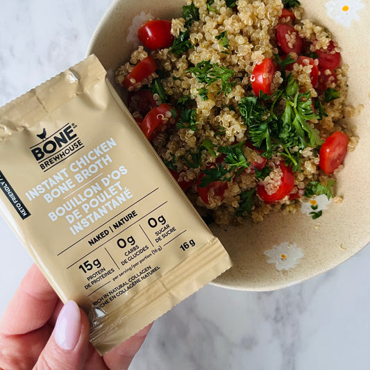 High-Protein Quinoa with Bone Broth