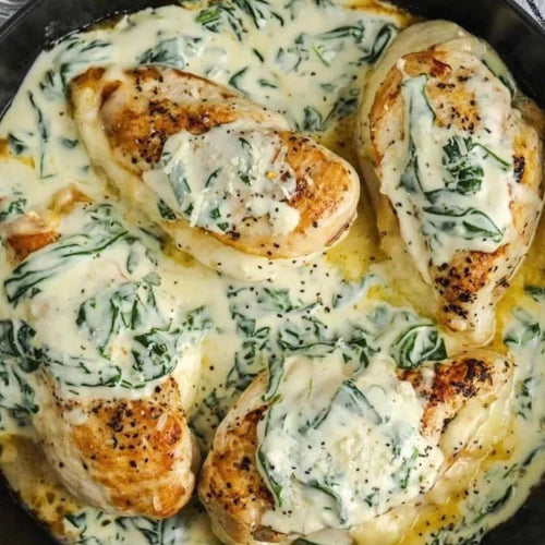 Creamy Spinach Paleo Chicken with Bone Broth