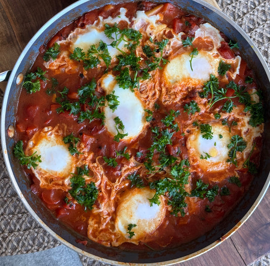 Easy one-pan bone broth shakshuka