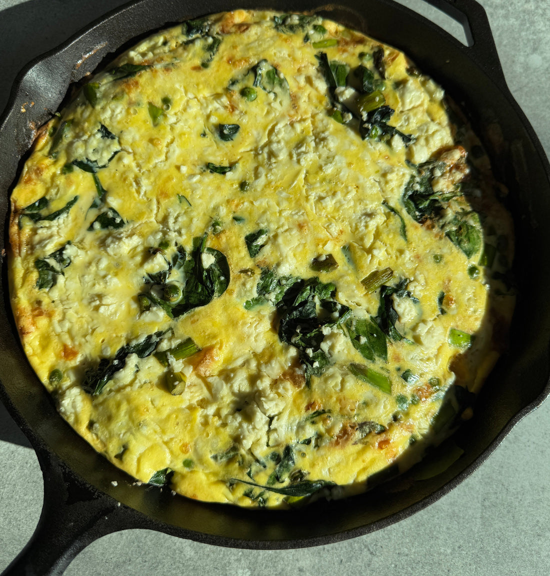 High protein spring frittata