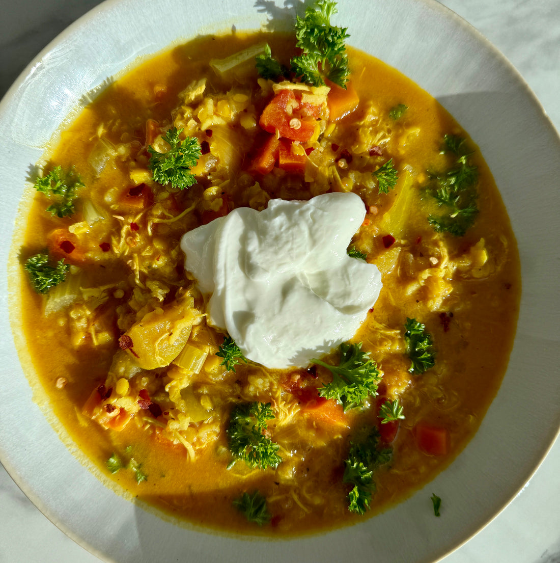 Thai Coconut Mulligatawny Soup