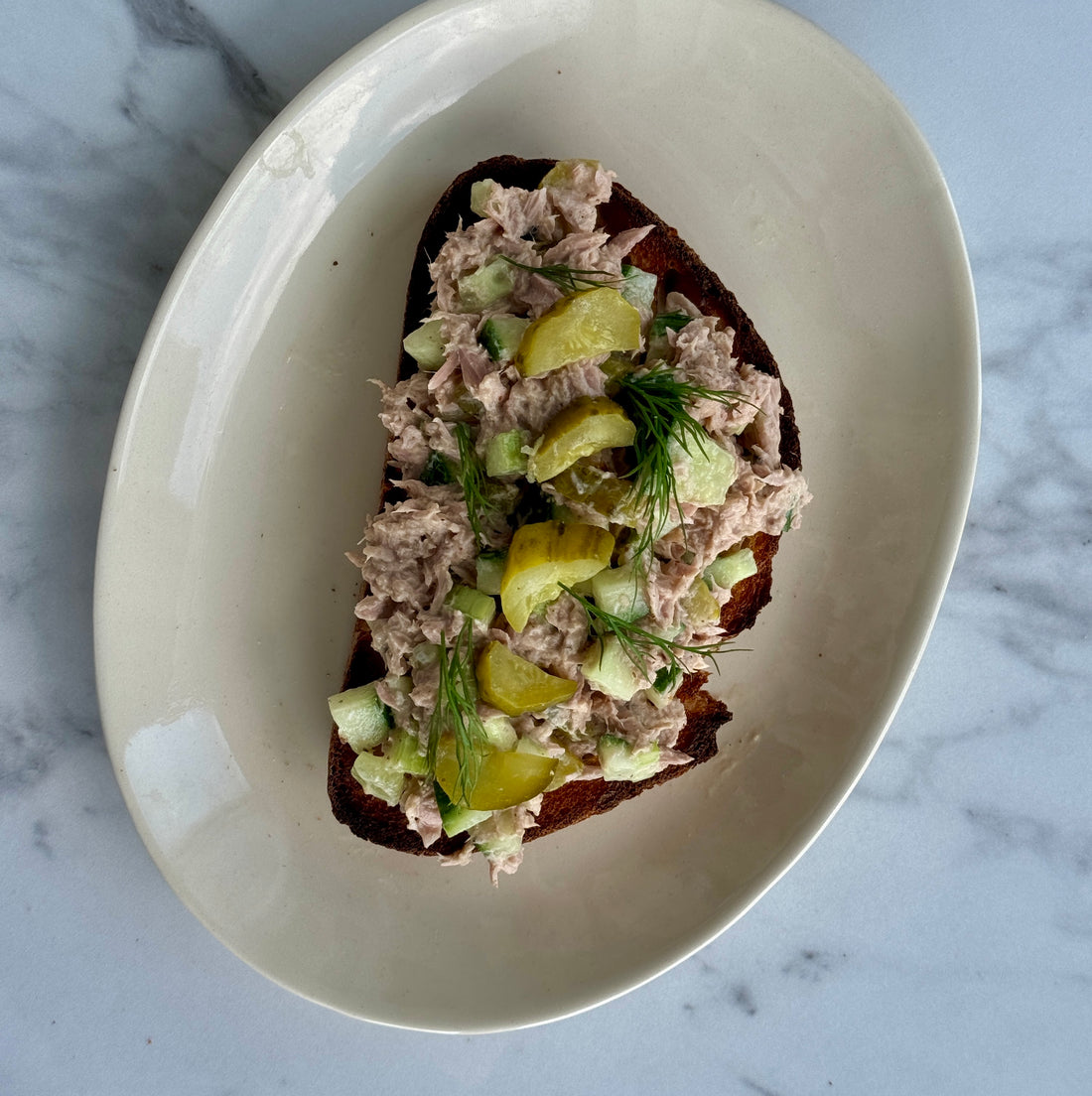 Pickled Tuna Salad with Bone Broth