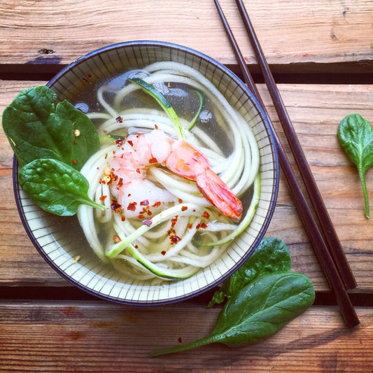 Bone Broth Zucchini Noodle Bowl