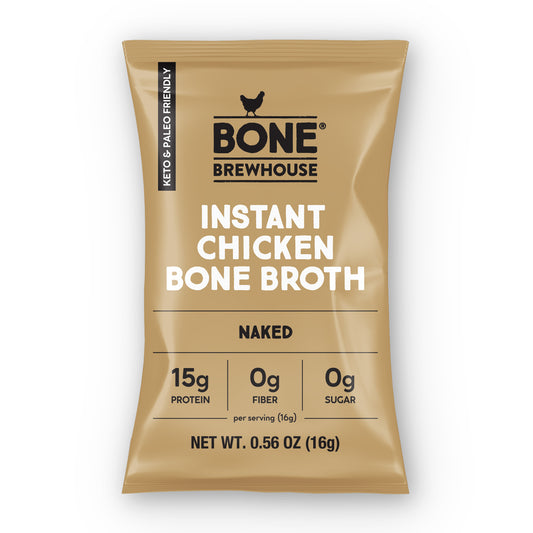 Unflavored Naked instant bone broth packet